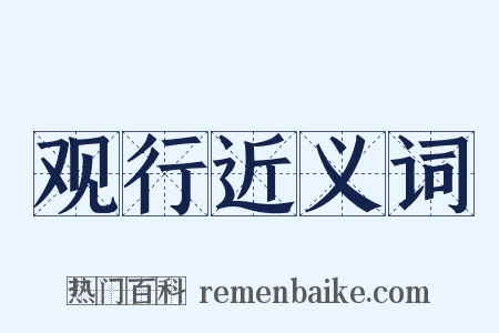 观行近义词是什么意思的图片